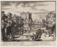 KG 06724
<br/>
Enghien: laan met zicht op het grote paviljoen
<br/>
<em>Hooghe, Romeyn de (1645-1708)</em>